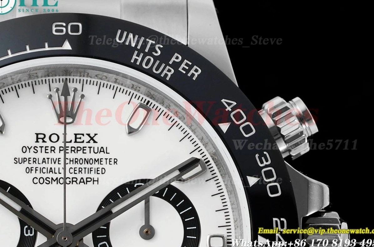 White 40mm SS JDF 116500 A7750 Dial SS Daytona 0401